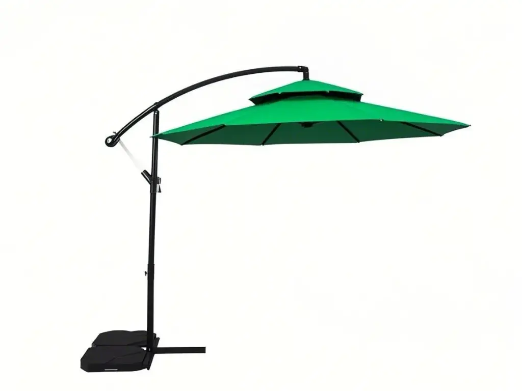 Sombrilla circular con pilar lateral                (Verde)