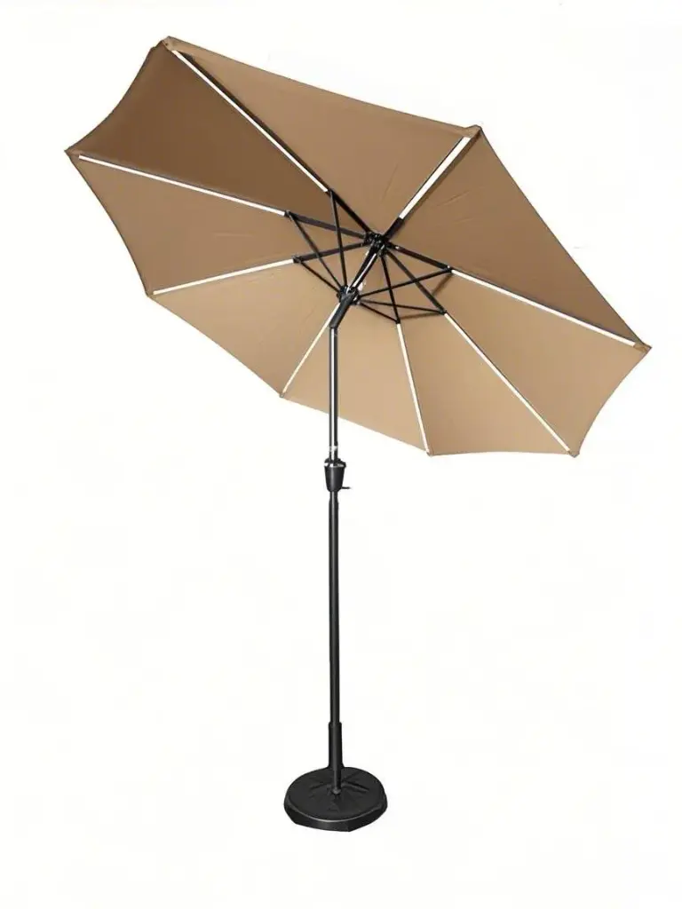 Sombrilla con iluminación LED solar 3              (Khaki)